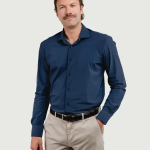CAMICIA NO STIRO BLU NAVY