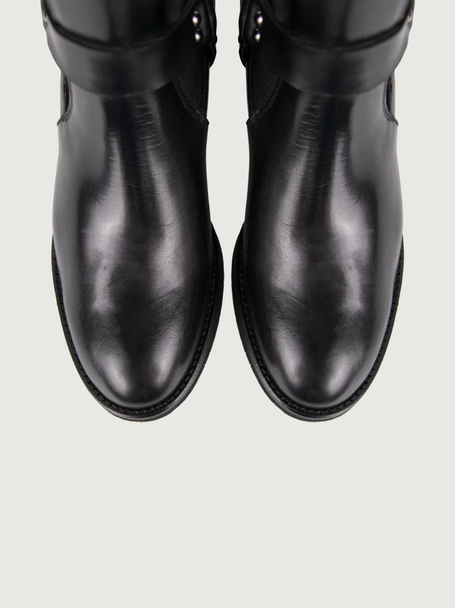 STIVALETTO NERO CON STAFFA - immagine 4