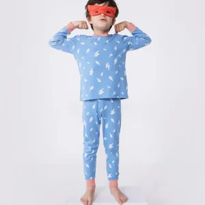 Pigiama bambino travestimento fosforescente in cotone con mantello