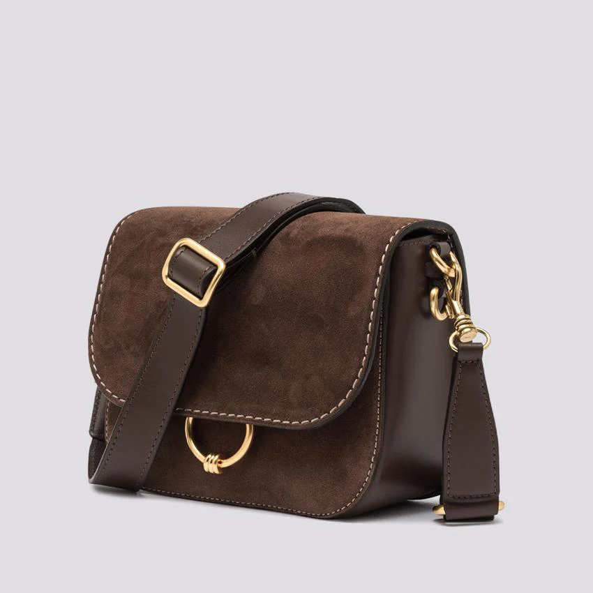 BORSA tracolla Meg In suede testa moro - immagine 4