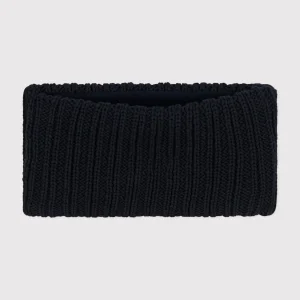 Snood nero in maglia foderata in pile neonato