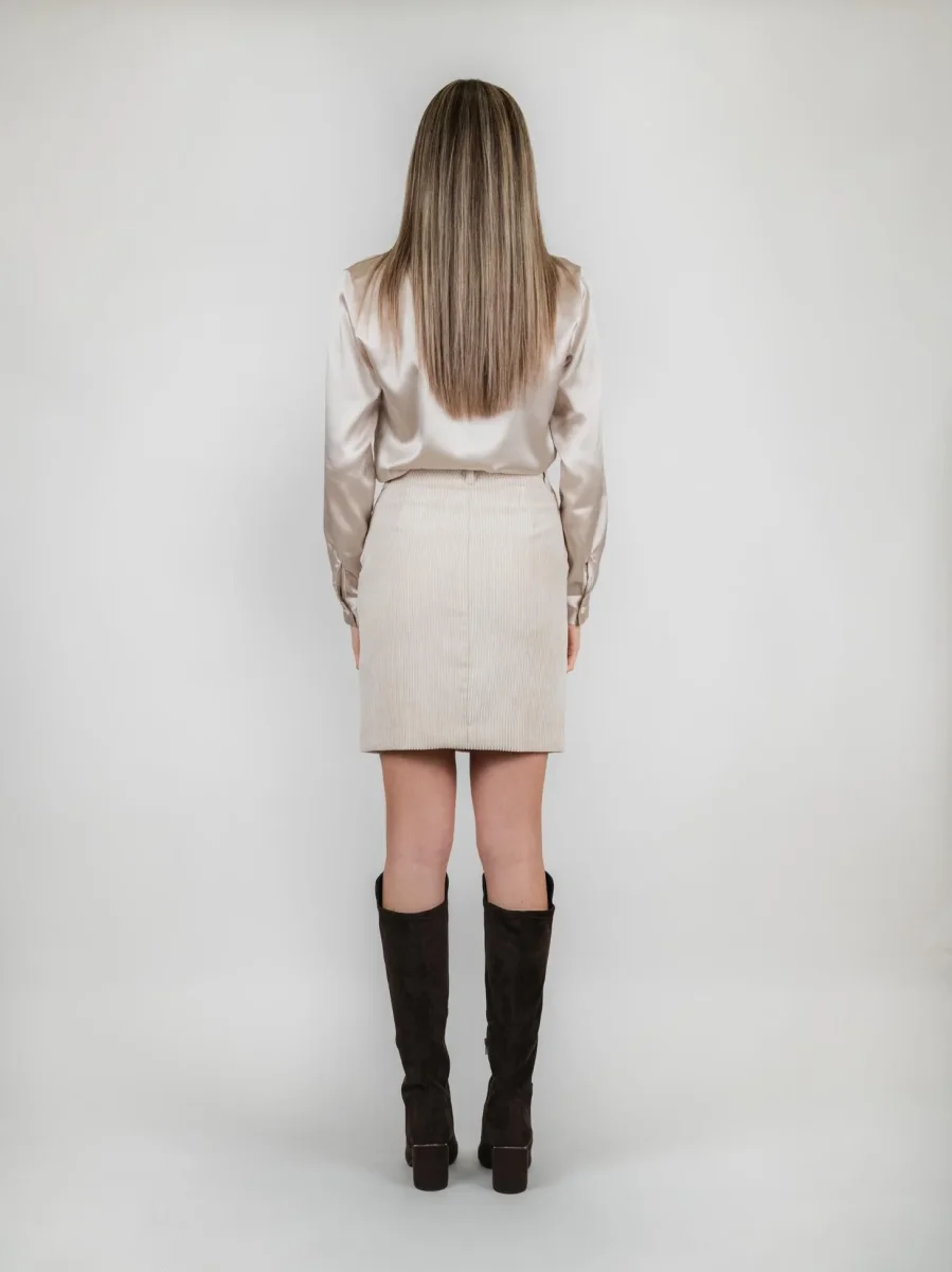 GONNA VELLUTO A COSTE PANNA - immagine 4