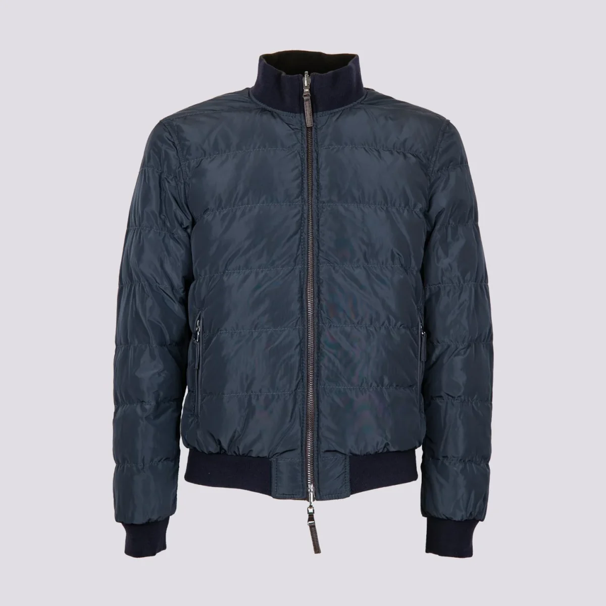 GIUBBOTTO IMBOTTITO IN PELLE NAPPA MARRONE DEREK SEAMLESS - immagine 5