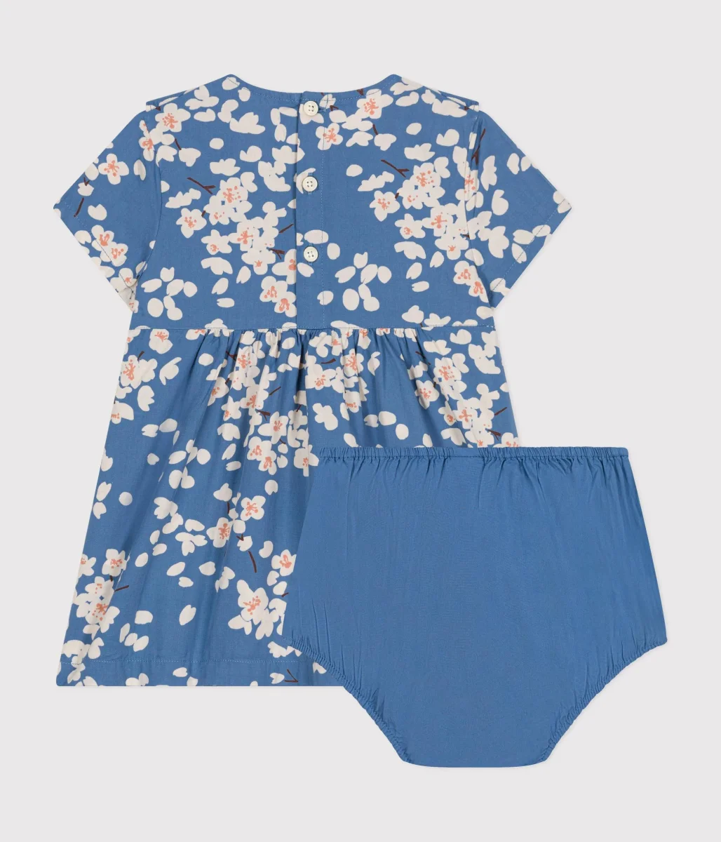 ABITO A MANICA CORTA E PAGLIACCETTO IN POPELINE BEBÈ - immagine 4