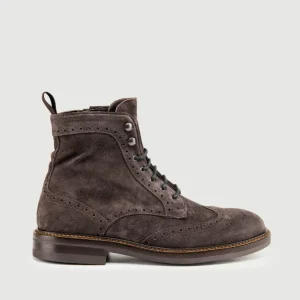 STIVALETTO STRINGATO CODA DI RONDINE COLOR PEPE