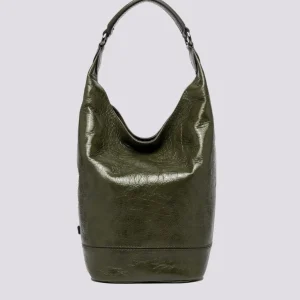 Borsa Phoebe secchiello  in naplak Guam green