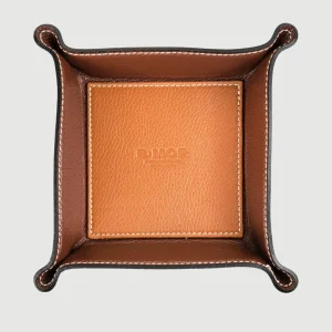 SVUOTATASCHE IN PELLE MARRONE