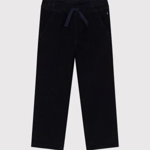 Pantaloni dritti in velluto blu