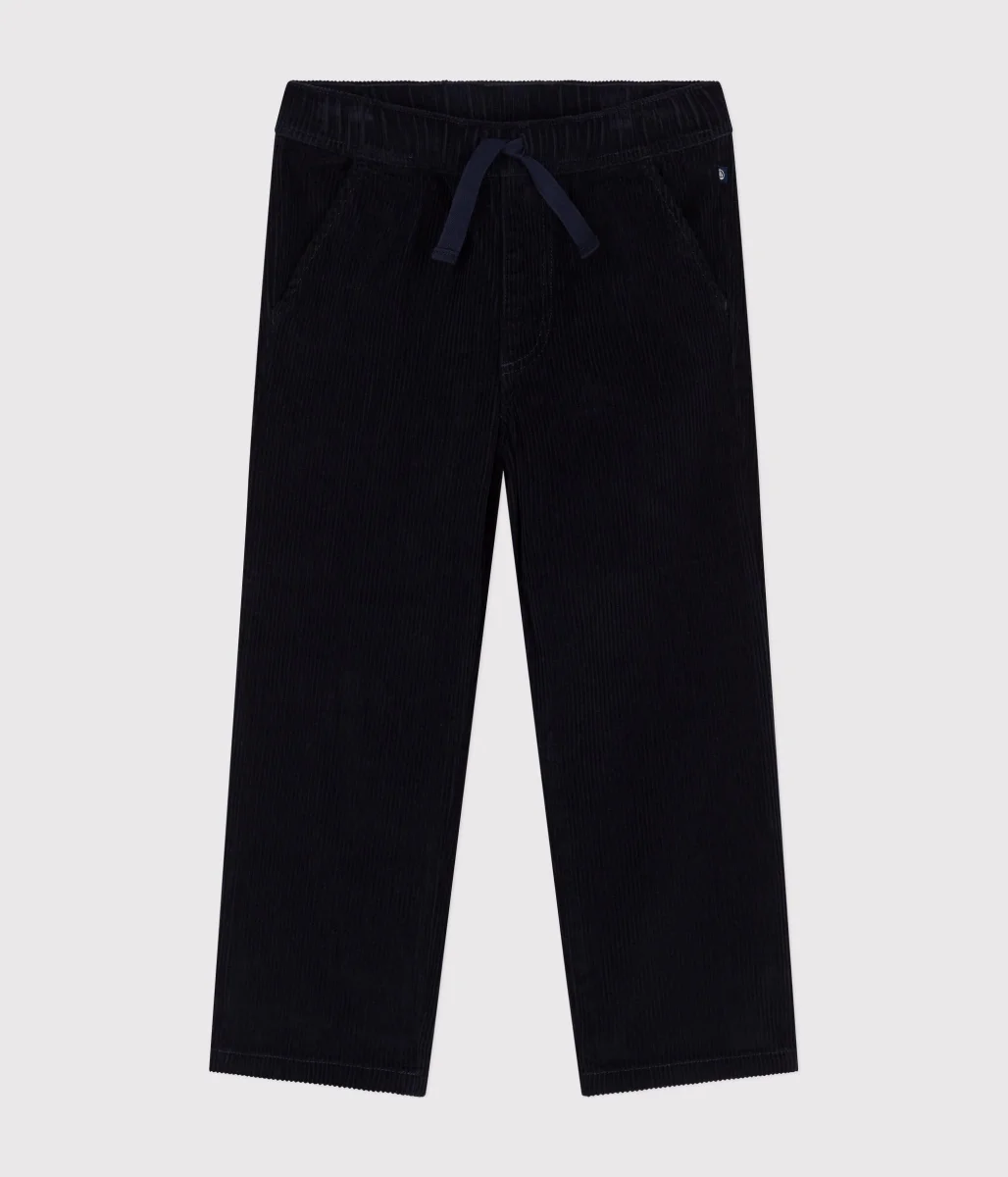 Pantaloni dritti in velluto blu