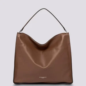 BORSA A SPALLA RENè IN NAPPA MARRONE