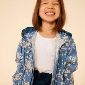 GIACCA A VENTO LEGGGERA BAMBINA STAMPA FIORI CILIEGIO