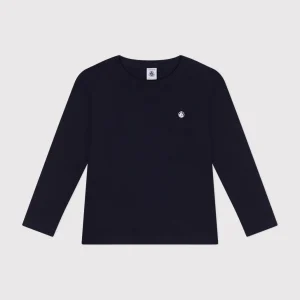 T-shirt a maniche lunghe a costine blu