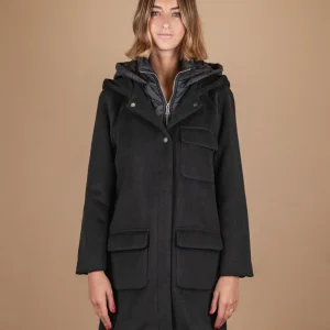 PARKA CON IMBOTTITURA ESTRAIBILE IN TESSUTO NERO
