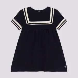 ABITO BEBÈ ALLA MARINARA BLU IN COTONE BIOLOGICO