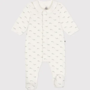 Pigiama neonato in velluto balene