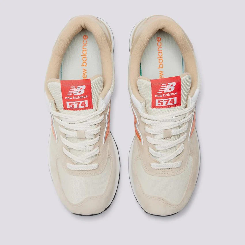 Sneaker 574 beige arancio - immagine 5