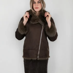 ECOMONTONE TESTA MORO CON PELLICCIA ECOLOGICA