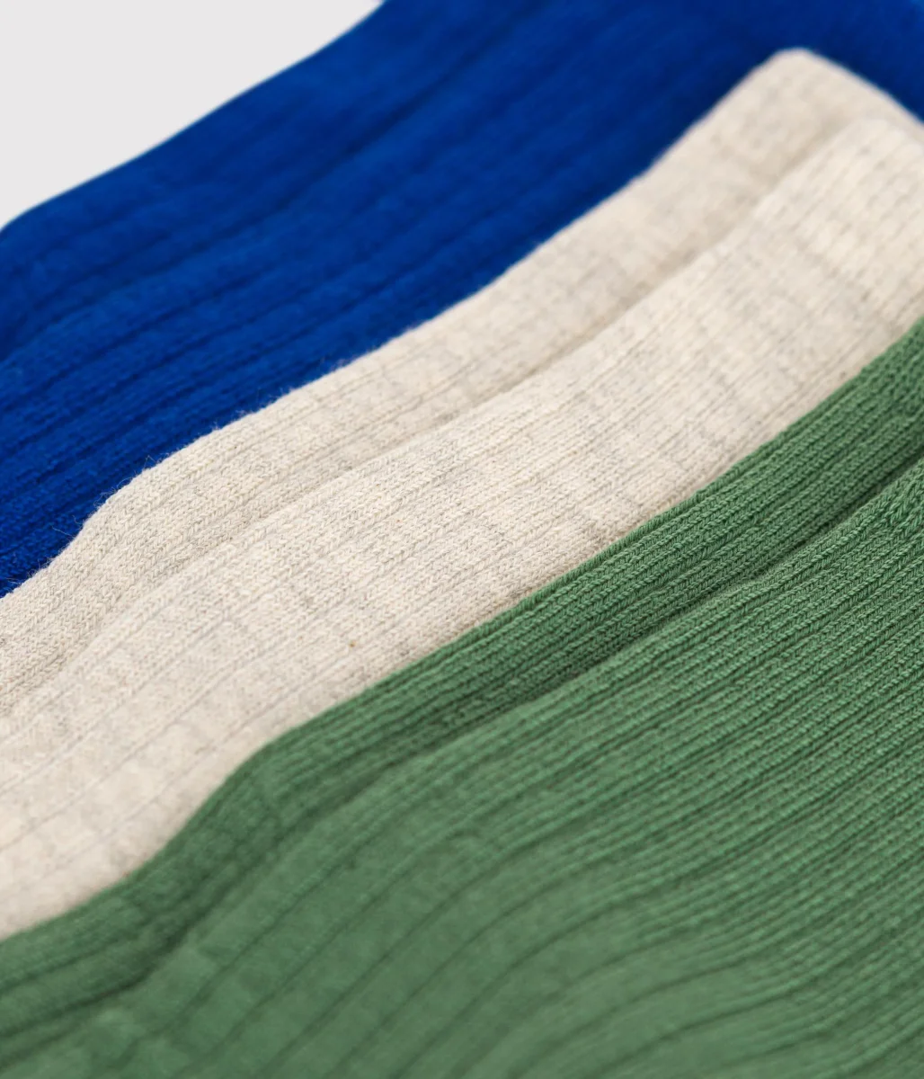 3 paia di calzini in cotone tinta unita - immagine 3