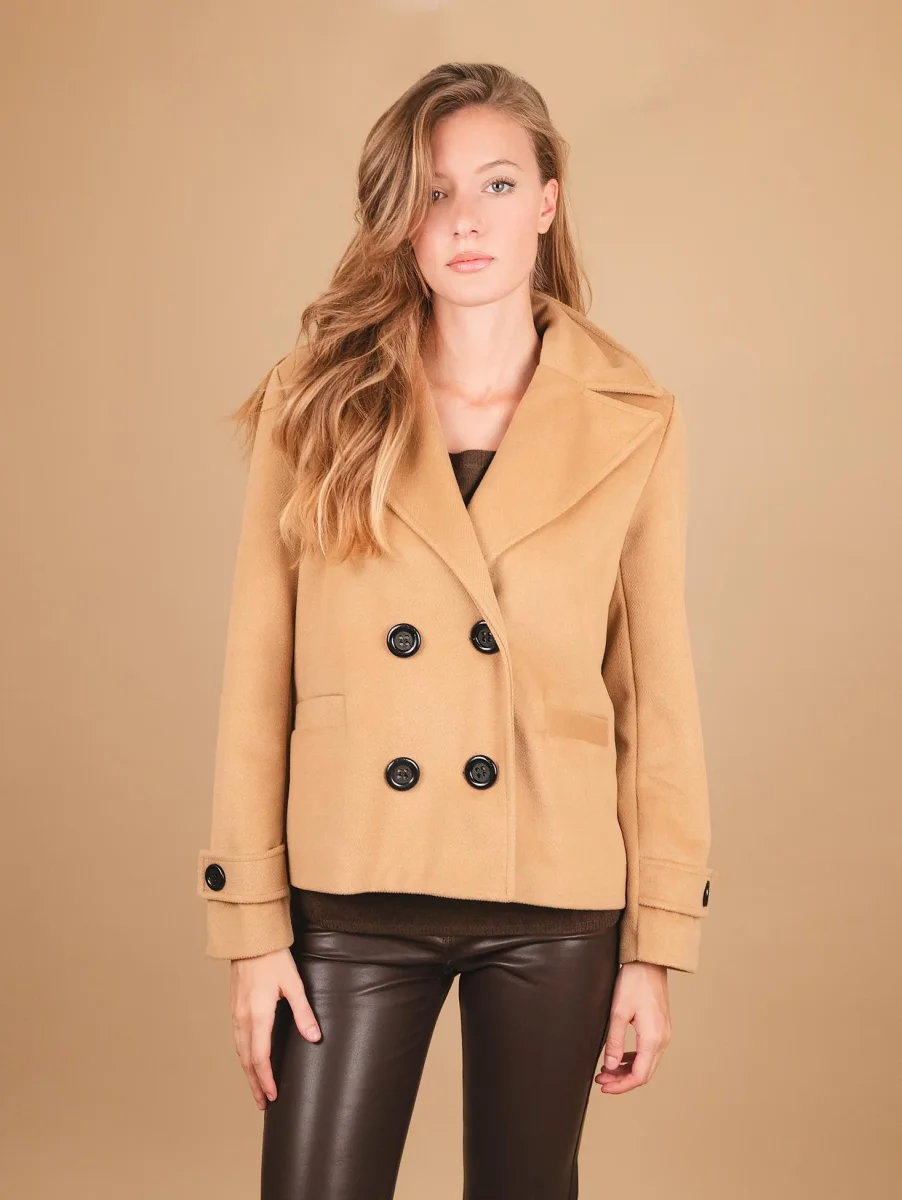 PEACOAT DOPPIOPETTO OVERSIZE CAMMELLO