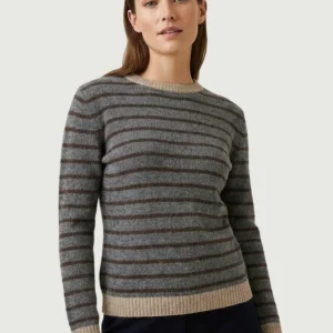 MAGLIA GRIGIO A RIGHE MORO