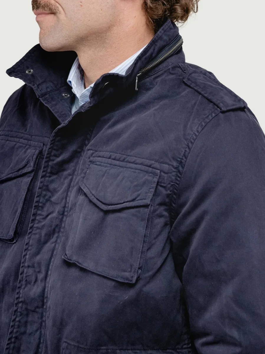 FIELD JACKET IN COTONE CON IMBOTTITURA SEPARABILE BLU NAVY - immagine 6
