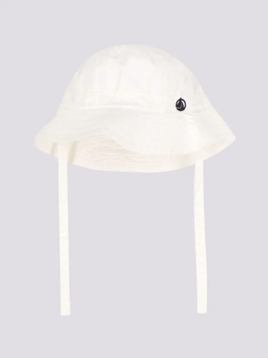 CAPPELLINO BOB BEBÈ IN TWILL BIANCO