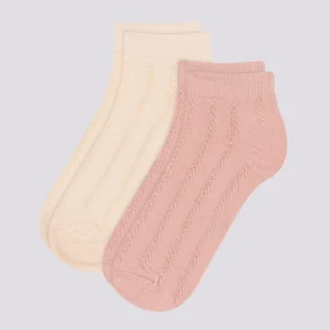 SET DI 2 PAIA DI CALZINI BAMBINO IN JERSEY DI COTONE TINTA UNITA