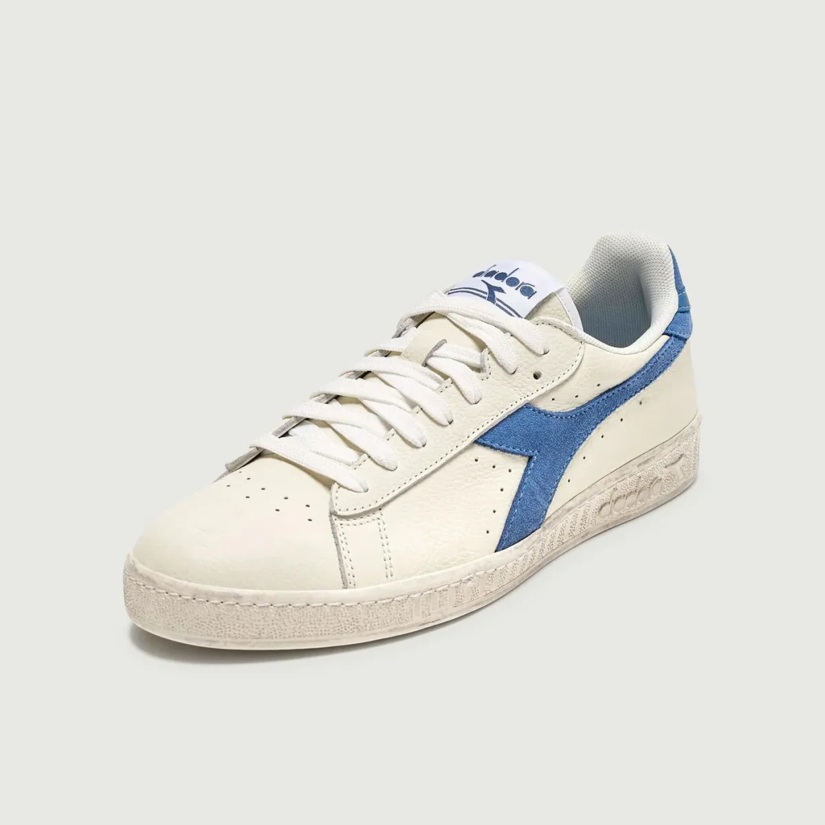 SNEAKERS GAME L LOW WAXED BIANCO BLU JEANS - immagine 3