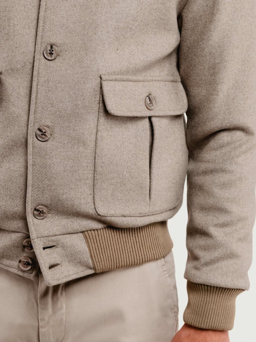 BOMBER IN LANA BEIGE - immagine 6