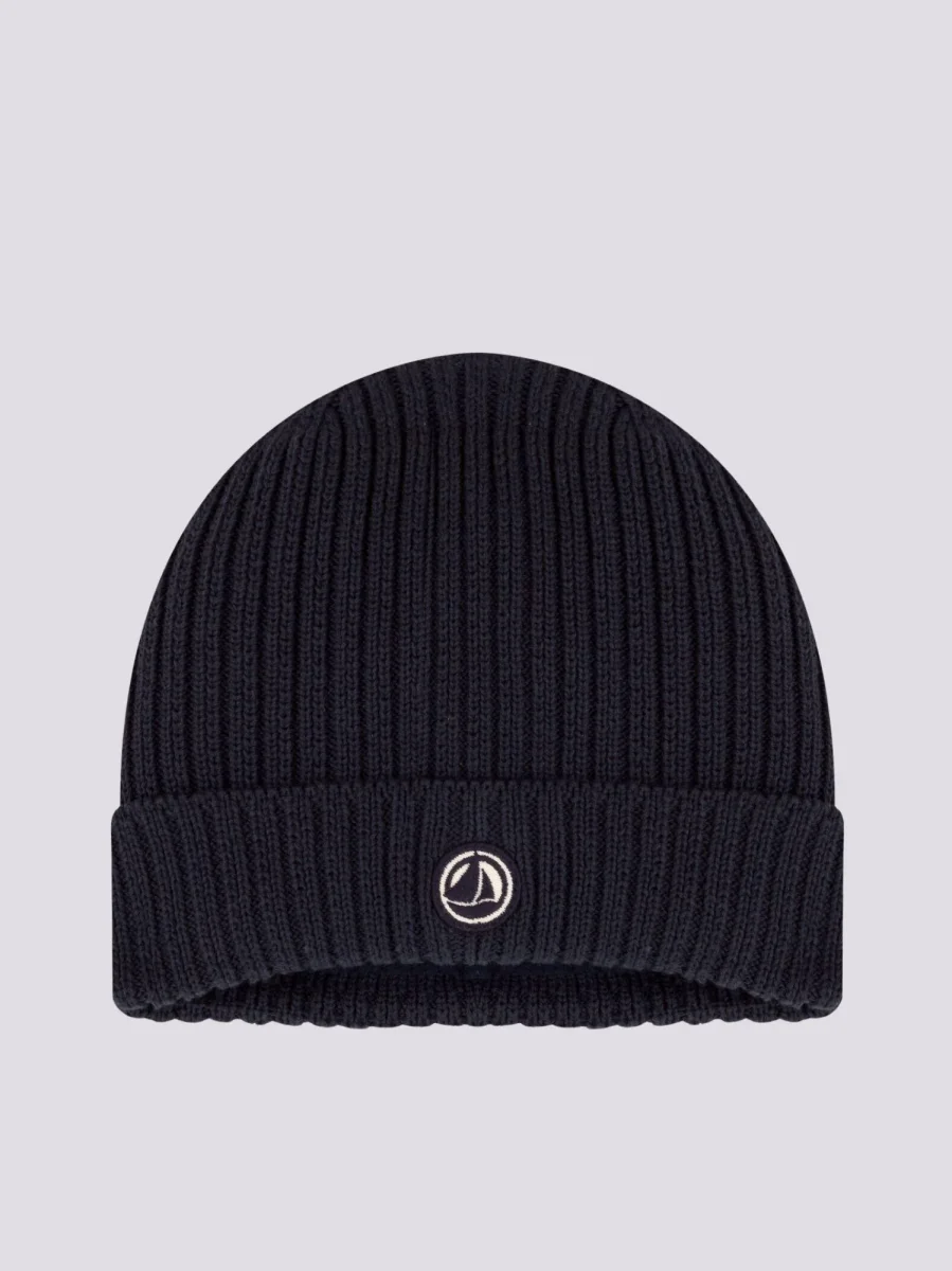 Berretto IN MAGLIA CON FODERA IN PILE BLU