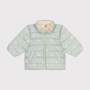 Piumino multicolor con cappuccio ritraibile e stampa