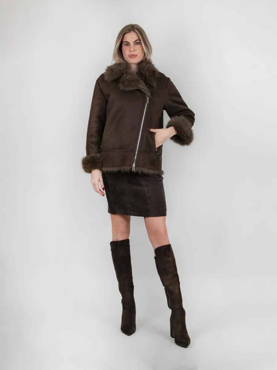 ECOMONTONE TESTA MORO CON PELLICCIA ECOLOGICA - immagine 7