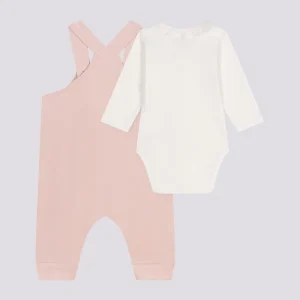 COMPLETO CON SALOPETTE IN VELLUTO BEBÈ