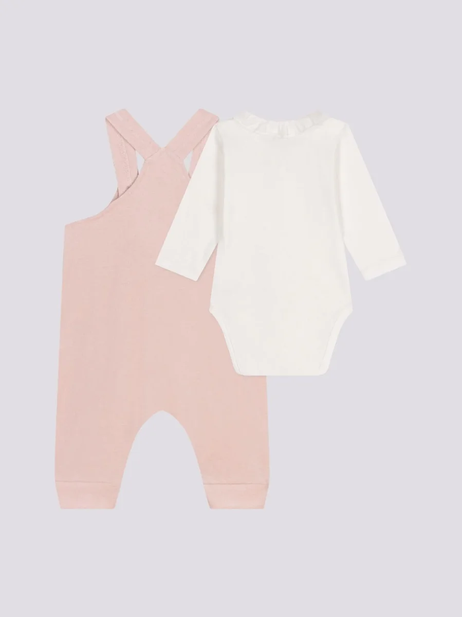 COMPLETO CON SALOPETTE IN VELLUTO BEBÈ