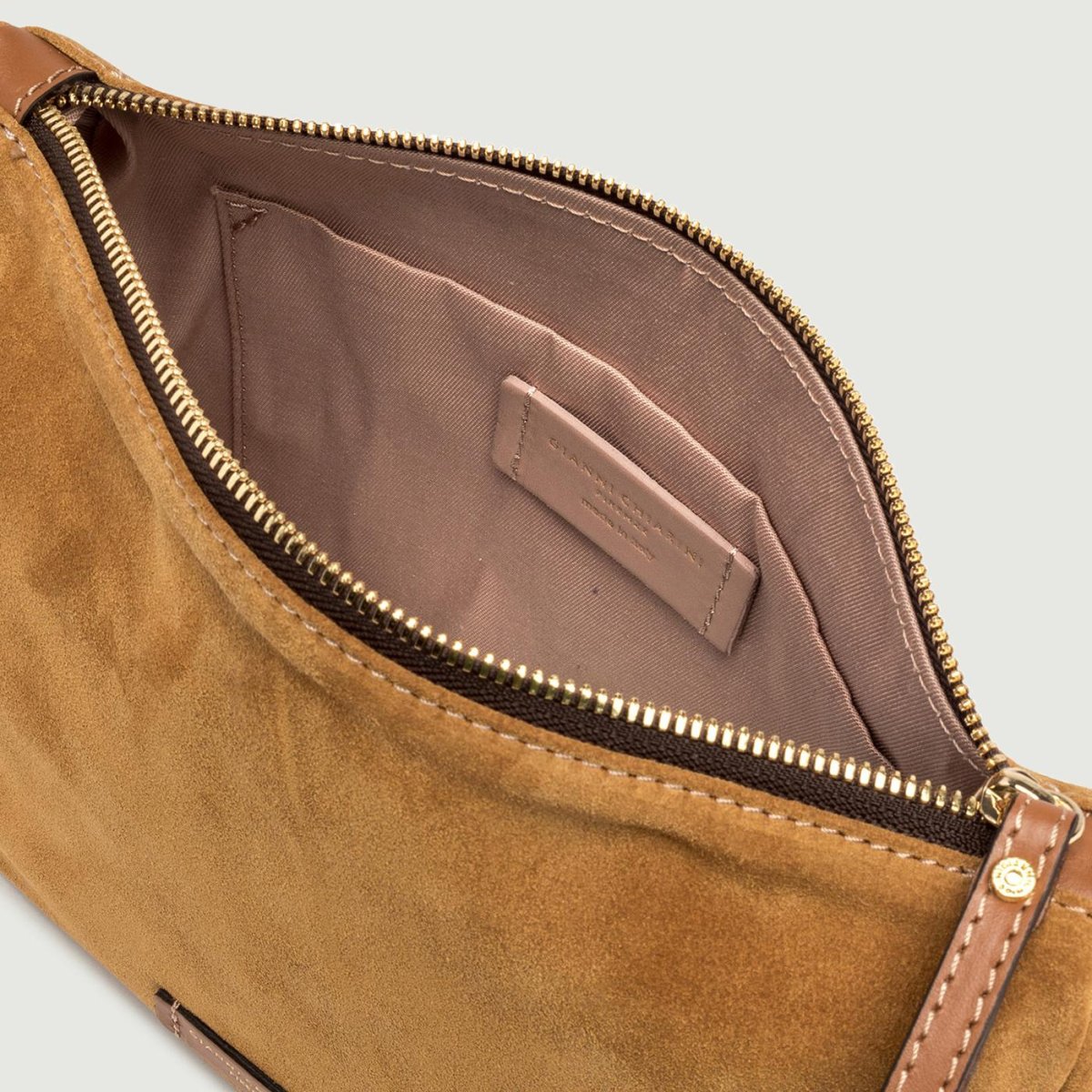 Borsa a mano Nora in camoscio cuoio - immagine 5