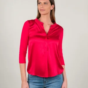 BLUSA CON SCOLLO SERAFINO LAMPONE