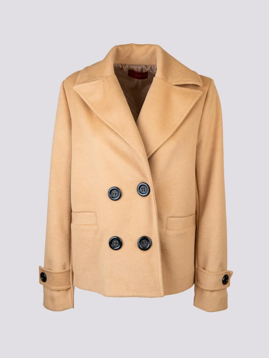 PEACOAT DOPPIOPETTO OVERSIZE CAMMELLO - immagine 3