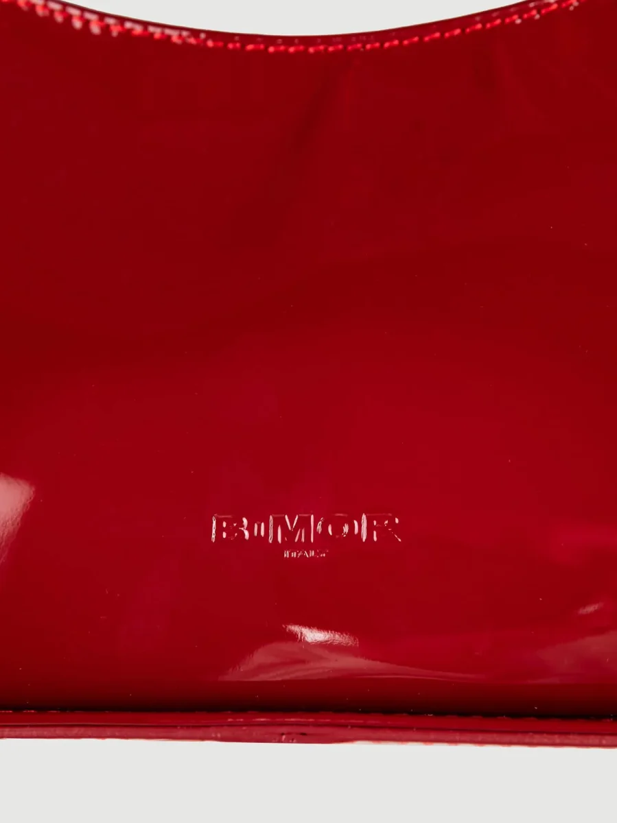 BORSA A SPALLA GLAMMY BORDEAUX IN PELLE VERNICE - immagine 5