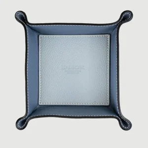 SVUOTATASCHE IN PELLE AZZURRO