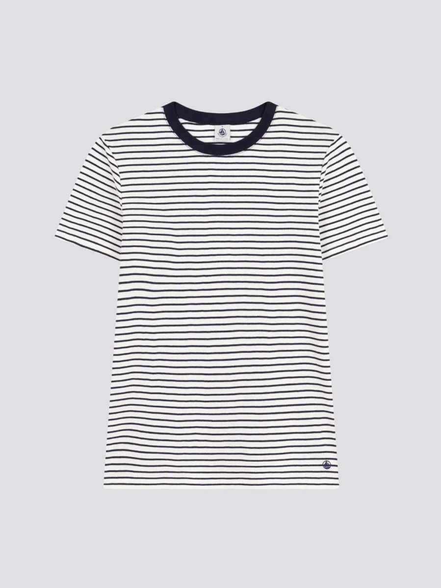 T-SHIRT L'ICONIQUE IN COTONE A RIGHE DONNA