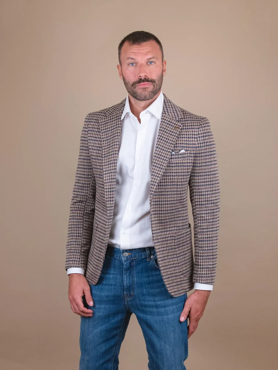 BLAZER SFODERATO IN FANTASIA pied de poule