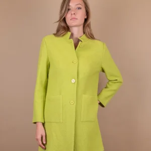 CAPPOTTINO SFODERATO IN LANA COTTA VERDE LIME