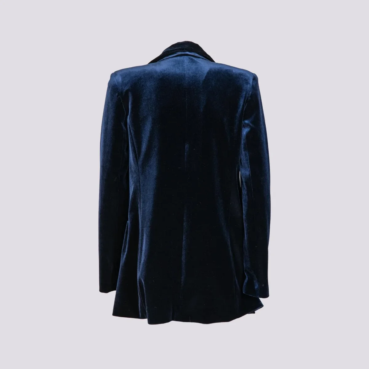 BLAZER APERTO IN VELLUTO BLU - immagine 5