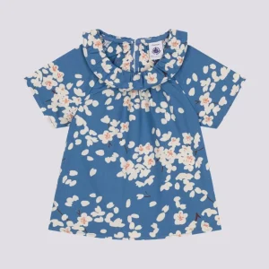 BLUSA MANICA CORTA IN POPELINE BEBÈ