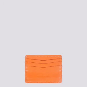 PORTACARTE IN PELLE arancio ALTER EGO