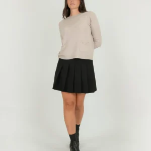 MINI GONNA A PIEGHE NERA