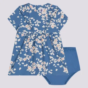 ABITO A MANICA CORTA E PAGLIACCETTO IN POPELINE BEBÈ