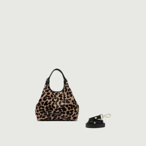 Borsa a spalla Dua color leo macchia nero-nero
