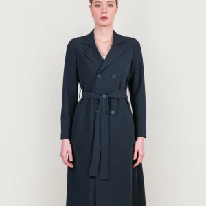 SPOLVERINO DOPPIOPETTO SFODERATO IN TESSUTO BLU