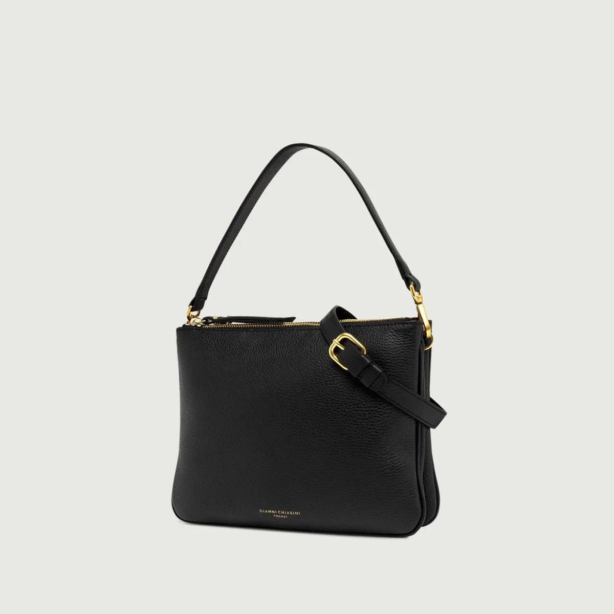 Borsa a tracolla Frida in pelle nera - immagine 3